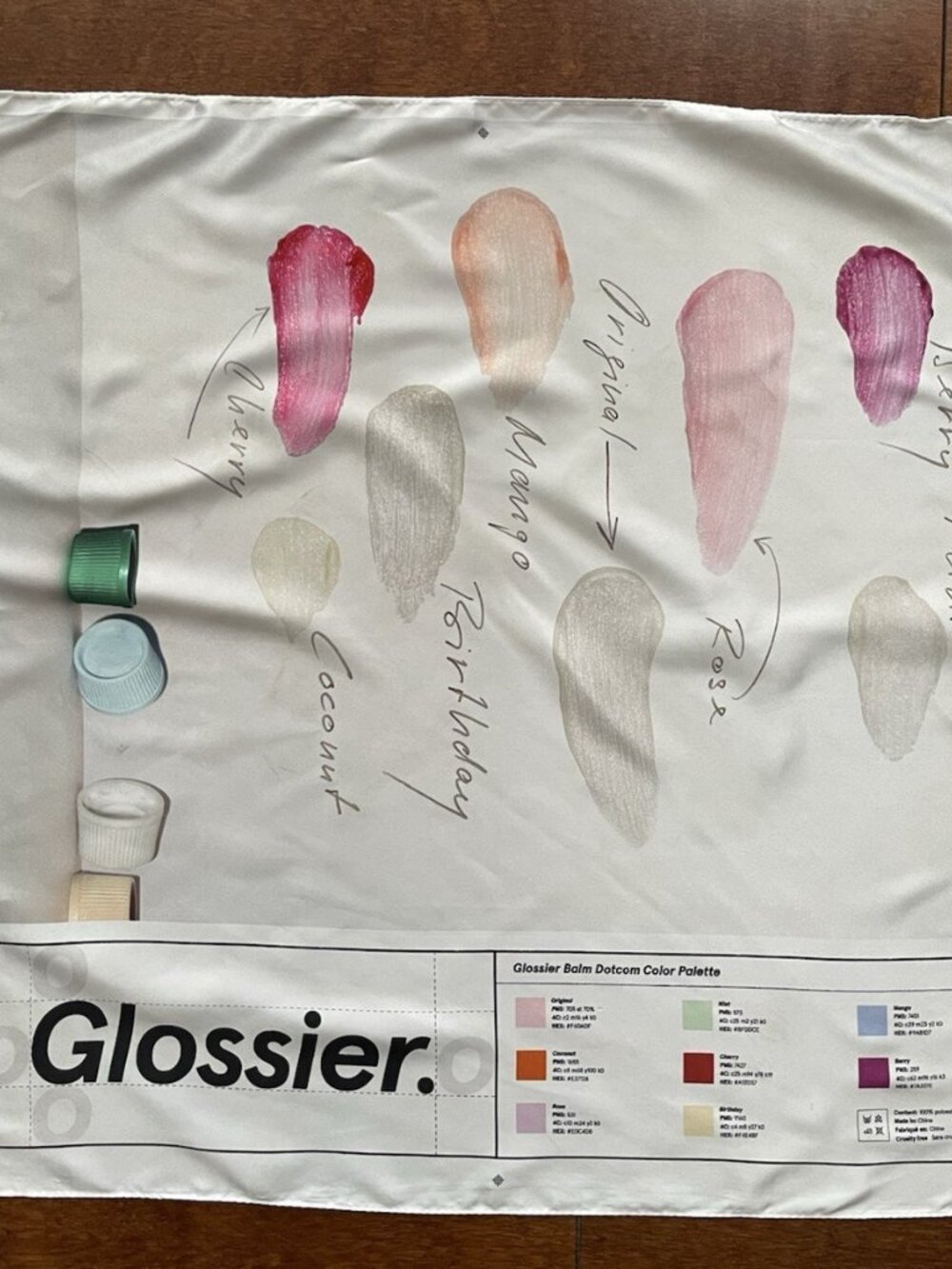 Glossier Holiday 2019 Color Palette Square Scarf — Limited Edition